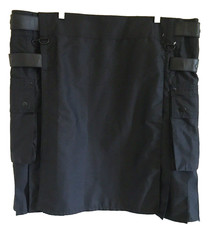 New All Kilts Sorts Cotton  Leather Straps Cargo Black Mens Tactical Kilt UK 48