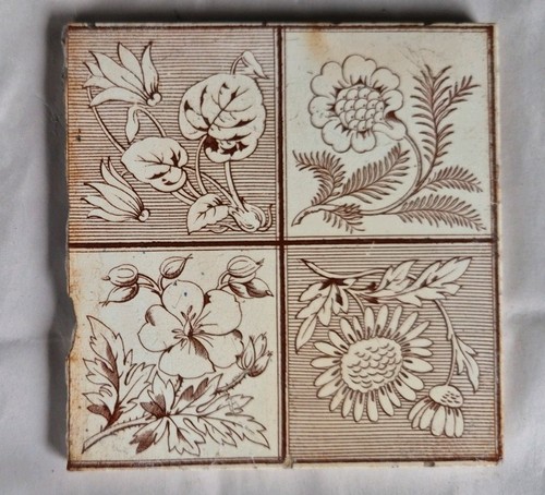 Antique tile quartered effect