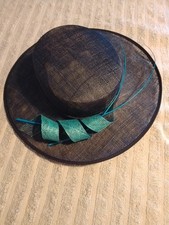Coast - Ladies Lisa Tan Curl Detail Hat In blue ONE SIZE -RRP £139