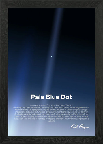 Pale blue dot framed - framed, art