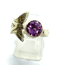 Vintage Sterling Silver Colour Change Alexandrite Ring Size Q (US 8 1/4)