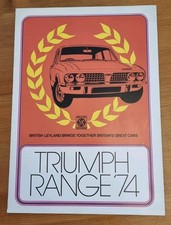 VINTAGE CLASSIC TRIUMPH STAG SPITFIRE TR6 CAR SALES BROCHURE 1974
