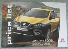 2 x SEAT UK range car brochures 1999 and 2008 Leon Altea Ibiza Toledo V5 etc