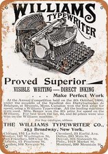 METAL SIGN - 1896 Williams