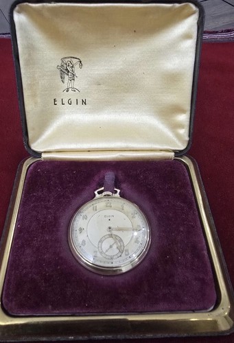 1937 elgin 17j pocket watch - elgin, w/