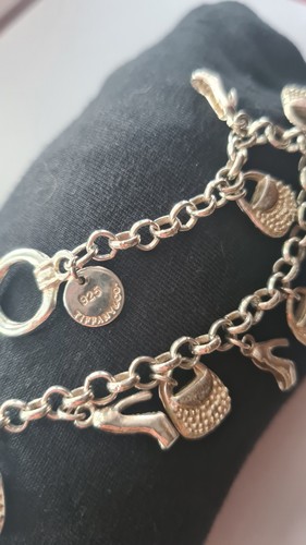 Sterling silver charm bracelet - silver,