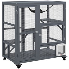 PawHut Indoor Catio Cat House