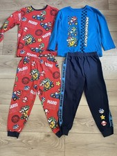 Boys NEXT Age 5 Years Super Mario Kart Pyjamas Set Bundle Blue Red