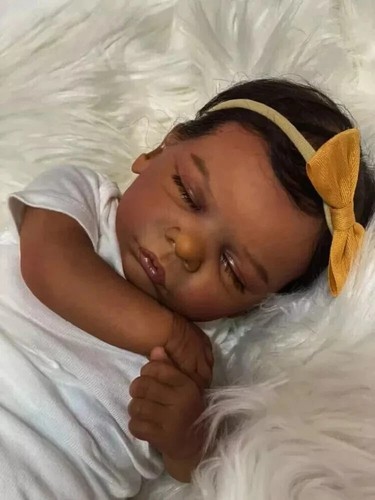 African american newborn doll - african,