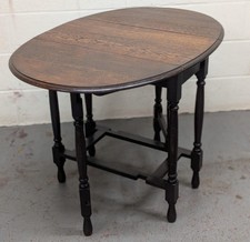 Early 20th Century Solid Oak Drop Leaf Gate Leg Table
