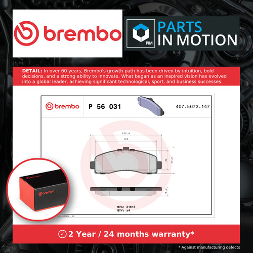 Brake pads set fits - brake,