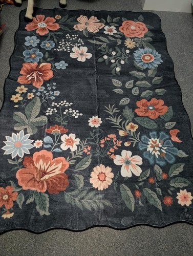 Floral living room rug - rug,, boho