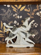 Antique Porcelain Borzoi