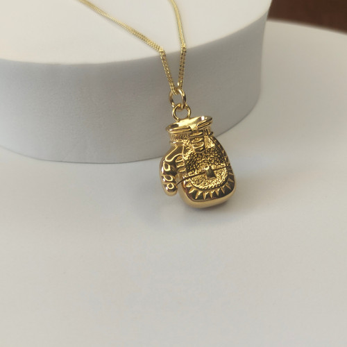 Gold sterling silver boxing - gold, on