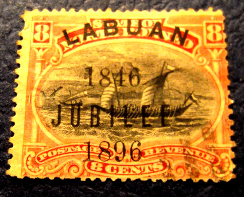 Labuan 1896 jubilee - labuan-1896-8c,
