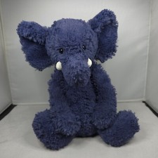 Jellycat - Navy Bashful Elephant - Medium Plush Soft Toy 12" Retired Blue OG