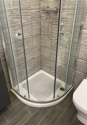 Grey shower mat gray - grey, slip