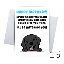 Funny birthday card from the dog for dad brother owner pet lover joke son male