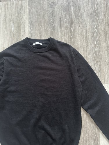 Zara black crew neck knit - crew,