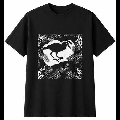 Botanical kiwi bird - botanical, the