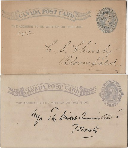 Canada postal stationery - -,