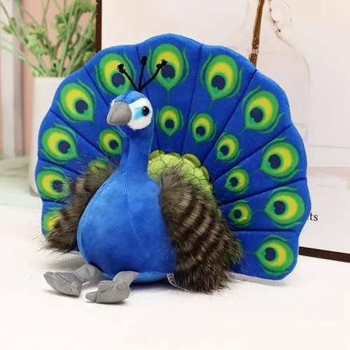 Realistic peacock plush toy - peacock,