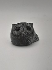 Small Owl Ornament - made by Wolf Sculptures - Canada - Good Condition - Used