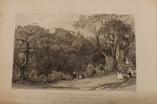 PRINT 1800S B/W CASTLE EDEN