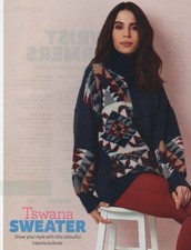 TSWANA  Intarsia Colorwork Sweater - Knitting Pattern - DESIGNETTE Naturino 4ply