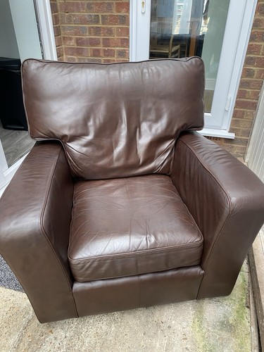 Dark brown leather - m&s,
