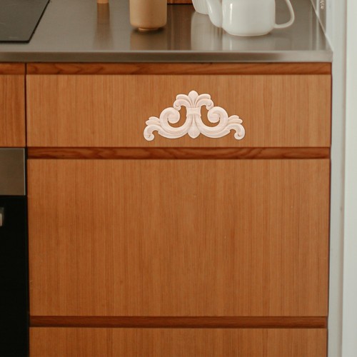 4pcs khaki wood - khaki, carving