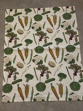 Vintage vegetable tea towel - vintage,