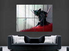 JAPANESE SAMURAI WARRIOR POSTER PRINT KATANA SWORD FANTASY WALL ART BLOOD GIANT