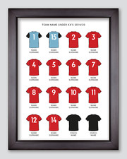 Football End of Season Awards Christmas Team Shirt Picture Personalised A4