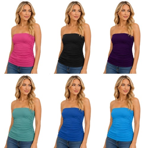 Womens boob tube ladies plain - boob,