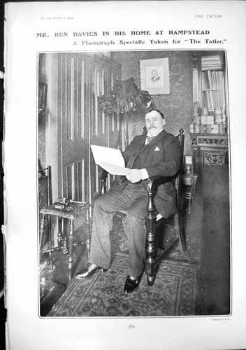 Antique print ben davies home - antique,