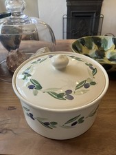 Vintage Emma Bridgewater Hand decorated pottery cooking pot olives pattern rare