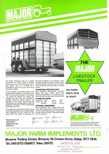 Major broome - broome, livestock