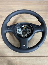 BMW E46 E39 M3 M5 M SPORT STEERING WHEEL Genuine Nappa Black Stitches