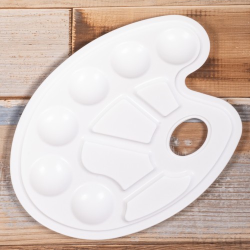White plastic artist paint - white,