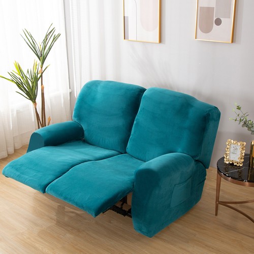 Stretch velvet recliner sofa - velvet,