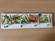 Vintage Taunton Vale Wiveliscombe Somerset Floral Utensil Key Rack Holder 1970s