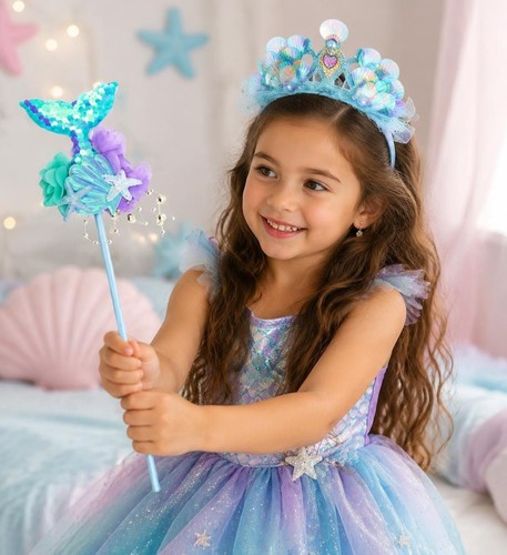 Mermaid princess tiara - mermaid, wand