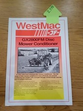 Wesrmac JF Mower Conditioner Sales Leaflet