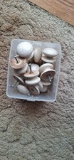 25 crackle glazed doorknobs / kitchen cabinet knobs. Off white . Screw fitting
