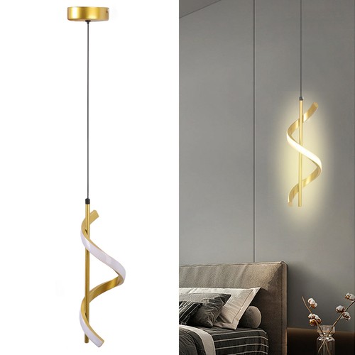 Gold spiral pendant light - spiral,