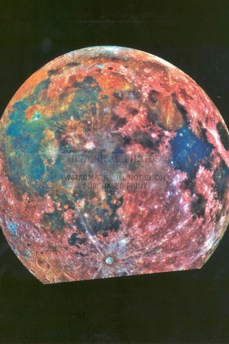 False color lunar surface mare - false,