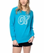Odd Future OFWGKTA OF LOGO Girls Sweater Sweatshirt Blue NWT 100% Authentic