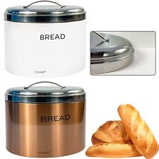 Bread Bin White/ Silver/