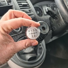 VW T6 T5 T5.1 Gear Stick Knob Badge Cover Trim Cap Emblem 5 SPEED SILVER
